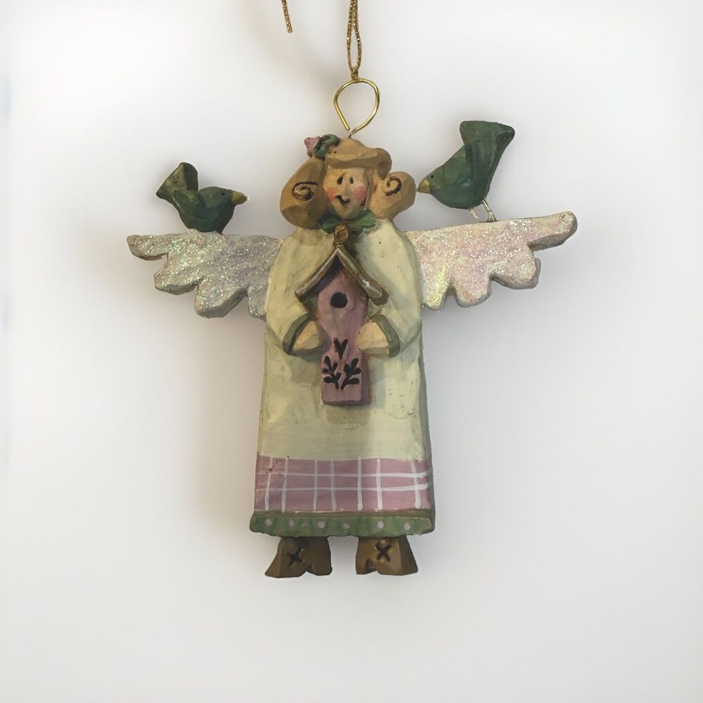 VTG Kurt Adler Flying Angel Christmas Ornament With Snowflake